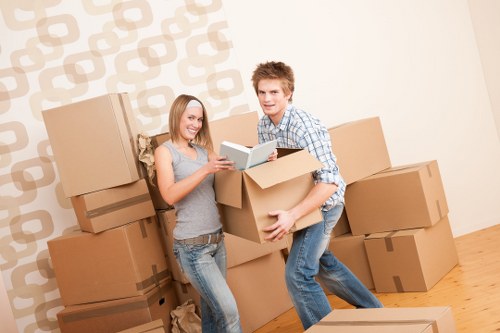 Loading furniture into a removal van in Dartford
